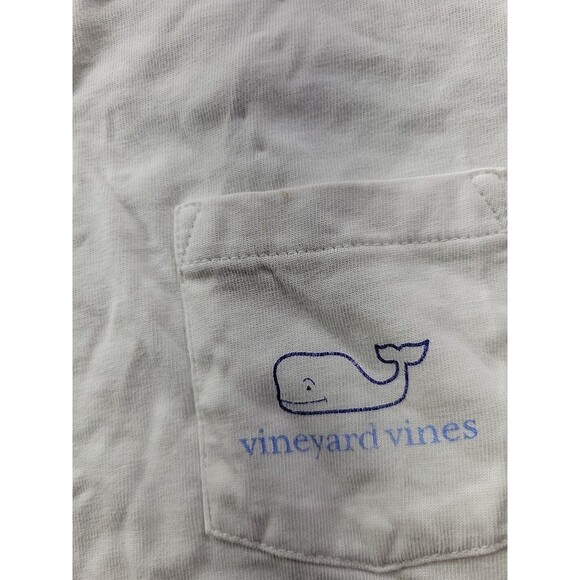 Vineyard Vines YOUTH Kids Girl Size M (10-12) White Long Sleeve Cotton Whale Tee - Picture 9 of 9
